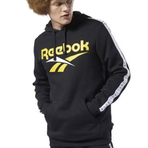 Bluza Z Kapturem Męskie Reebok Classic Vector Czarne PL 82NZLYK